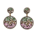 Bulk Jewelry Wholesale colored metal full diamond round earring JDC-ES-V037 Wholesale factory from China YIWU China