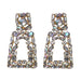 Bulk Jewelry Wholesale colored metal full diamond T-shaped earrings JDC-ES-V21 Wholesale factory from China YIWU China