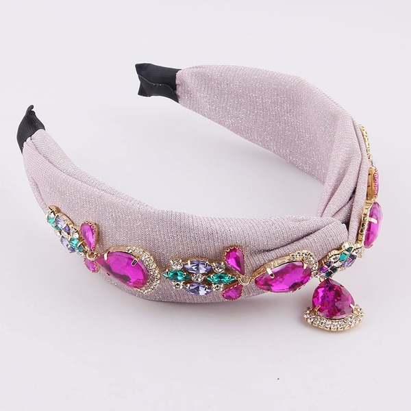 Bulk Jewelry Wholesale colored metal smooth silk bright cloth with diamond gem hairband JDC-HD-JB015 Wholesale factory from China YIWU China