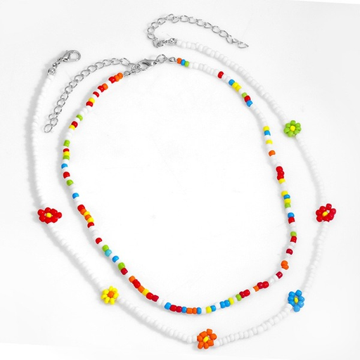 Wholesale Colored Resin Bead Alloy Necklaces Set JDC-NE-AS503 Necklaces JoyasDeChina Wholesale Jewelry JoyasDeChina Joyas De China