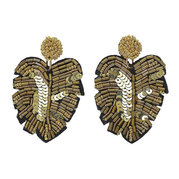 Bulk Jewelry Wholesale colored resin leaf earrings JDC-ES-V033 Wholesale factory from China YIWU China