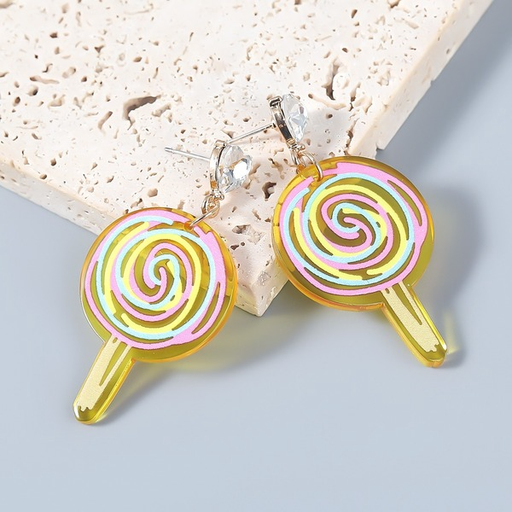 Bulk Jewelry Wholesale colored resin lollipop earrings JDC-ES-CL015 Wholesale factory from China YIWU China