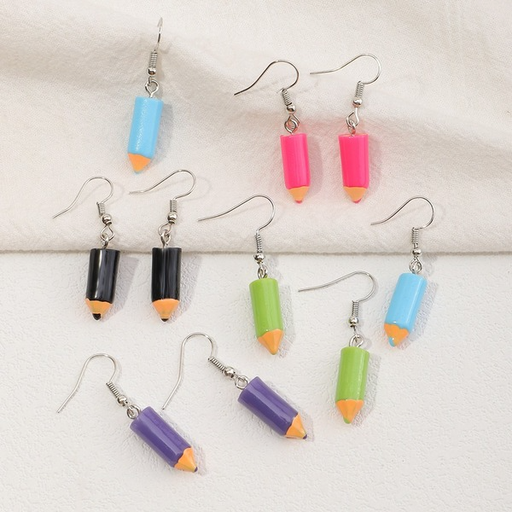 Bulk Jewelry Wholesale colored resin pencil earrings JDC-ES-GSE033 Wholesale factory from China YIWU China