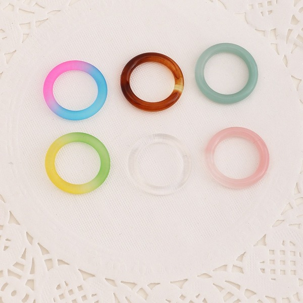 Bulk Jewelry Wholesale colored resin ring JDC-RS-e082 Wholesale factory from China YIWU China