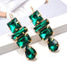 Wholesale Colored Rhinestone Metal Earrings JDC-ES-SK038 Earrings 深刻 Green Wholesale Jewelry JoyasDeChina Joyas De China