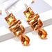 Wholesale Colored Rhinestone Metal Earrings JDC-ES-SK038 Earrings 深刻 Orange Wholesale Jewelry JoyasDeChina Joyas De China