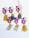 Wholesale colored Rhinestone tassel alloy earrings JDC-ES-JR011 Earrings JoyasDeChina Wholesale Jewelry JoyasDeChina Joyas De China