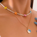 Bulk Jewelry Wholesale colored rice beads/alloy necklaces JDC-NE-KJ058 Wholesale factory from China YIWU China