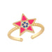 Wholesale Colored Star Electroplated Copper Rings JDC-RS-AS294 Rings JoyasDeChina rose red adjustable Wholesale Jewelry JoyasDeChina Joyas De China