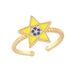 Wholesale Colored Star Electroplated Copper Rings JDC-RS-AS294 Rings JoyasDeChina yellow adjustable Wholesale Jewelry JoyasDeChina Joyas De China