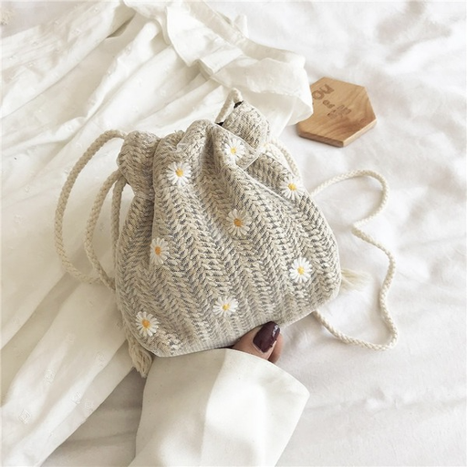 Bulk Jewelry Wholesale colored straw lace bucket woven bag JDC-LB-ZM010 Wholesale factory from China YIWU China