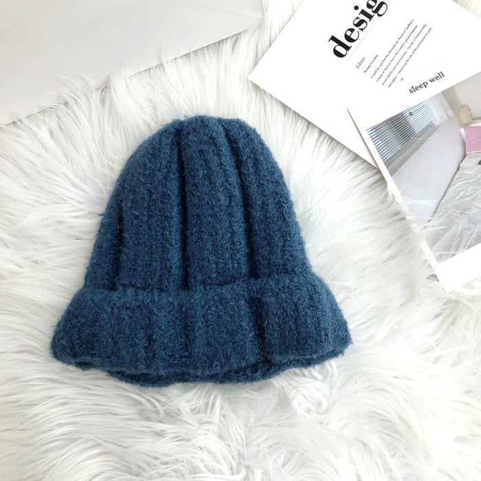 Wholesale colored wool knitted hats JDC-FH-NLS015 Fashionhat 倪罗诗 dark blue 55-60cm Wholesale Jewelry JoyasDeChina Joyas De China