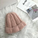 Wholesale colored wool knitted hats JDC-FH-NLS015 Fashionhat 倪罗诗 light pink 55-60cm Wholesale Jewelry JoyasDeChina Joyas De China