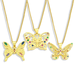 Wholesale Colored Zircon Butterfly Copper Plated 18k Gold Necklaces JDC-NE-AS508 Necklaces JoyasDeChina Wholesale Jewelry JoyasDeChina Joyas De China
