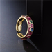 Wholesale colored zircon electroplated copper rings JDC-RS-AG203 Rings JoyasDeChina Wholesale Jewelry JoyasDeChina Joyas De China
