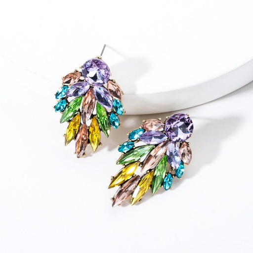 Wholesale colorful acrylic and Rhinestone alloy earrings JDC-ES-JL550 Earrings JoyasDeChina Wholesale Jewelry JoyasDeChina Joyas De China