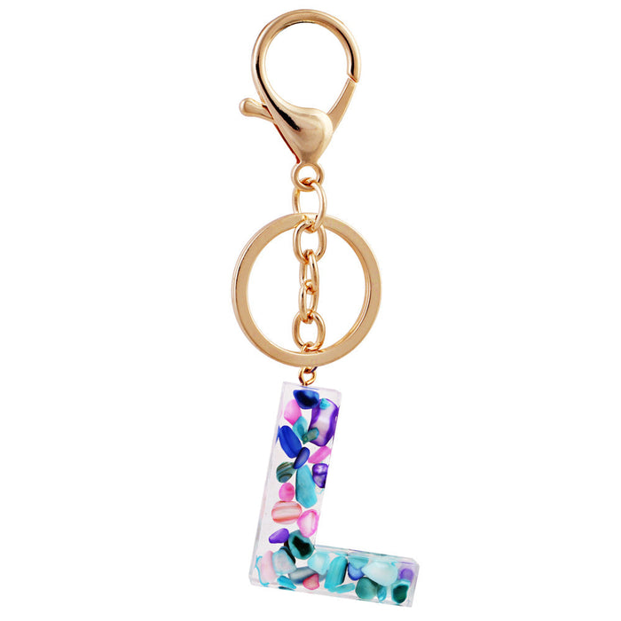Wholesale colorful acrylic keychain JDC-KC-GSGL001 Keychains 谷力 L Wholesale Jewelry JoyasDeChina Joyas De China