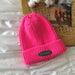 Wholesale colorful acrylic knitted hats JDC-FH-NLS004 Fashionhat 倪罗诗 rose red 55-60cm Wholesale Jewelry JoyasDeChina Joyas De China