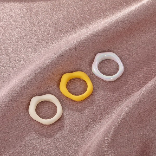 Bulk Jewelry Wholesale colorful acrylic polygonal resin ring JDC-RS-D025 Wholesale factory from China YIWU China