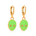 Wholesale colorful alien earrings JDC-ES-D564 Earrings JoyasDeChina 03kc golden # green Wholesale Jewelry JoyasDeChina Joyas De China