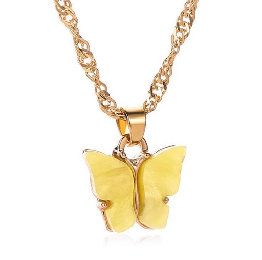 Bulk Jewelry Wholesale colorful alloy butterfly necklaces JDC-NE-sf010 Wholesale factory from China YIWU China