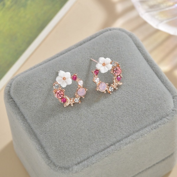 Bulk Jewelry Wholesale colorful alloy flower Earrings JDC-ES-bq106 Wholesale factory from China YIWU China