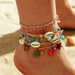 Bulk Jewelry Wholesale colorful alloy starfish shell anklet   JDC-AS-e050 Wholesale factory from China YIWU China