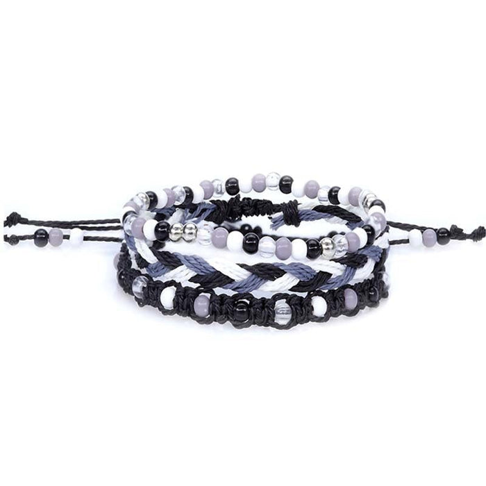 Wholesale colorful bead bracelet waterproof wax thread braided bracelet three-piece set JDC-BT-Yiye010 Bracelet 益烨 2 Wholesale Jewelry JoyasDeChina Joyas De China