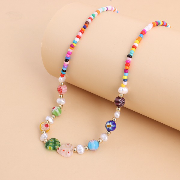 Wholesale colorful beaded alloy necklaces JDC-NE-ZW015 necklaces JoyasDeChina Wholesale Jewelry JoyasDeChina Joyas De China