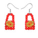 Wholesale colorful beaded small flower resin earrings JDC-ES-V229 earrings JoyasDeChina red Wholesale Jewelry JoyasDeChina Joyas De China