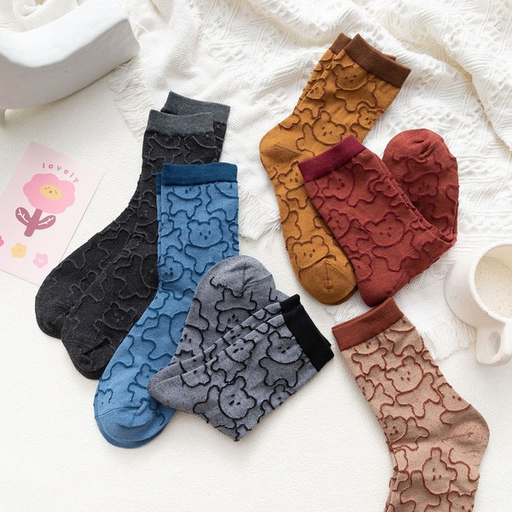 Wholesale colorful bear cotton socks JDC-SK-GSHYJ003 Sock JoyasDeChina Wholesale Jewelry JoyasDeChina Joyas De China