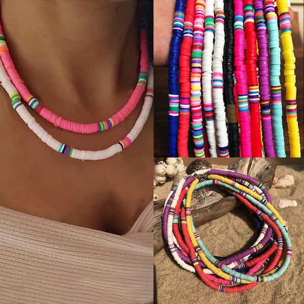Bulk Jewelry Wholesale colorful Bohemian clay necklace JDC-NE-D677 Wholesale factory from China YIWU China