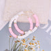 Wholesale colorful boho terracotta earrings JDC-ES-Bingm014 Earrings 冰萌 5# Pink Wholesale Jewelry JoyasDeChina Joyas De China
