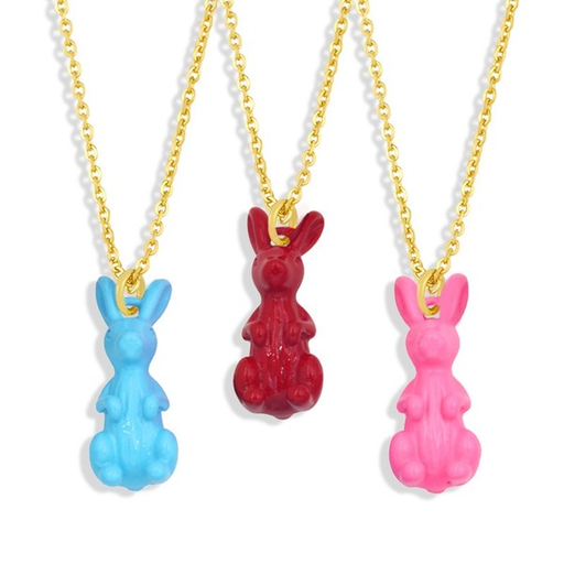 Wholesale colorful bunny copper necklaces JDC-NE-AS549 necklaces JoyasDeChina Wholesale Jewelry JoyasDeChina Joyas De China