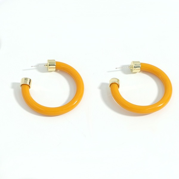 Wholesale colorful C-shaped resin earrings JDC-ES-V230 Earrings JoyasDeChina Wholesale Jewelry JoyasDeChina Joyas De China
