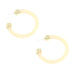 Wholesale colorful C-shaped resin earrings JDC-ES-V230 Earrings JoyasDeChina light yellow Wholesale Jewelry JoyasDeChina Joyas De China