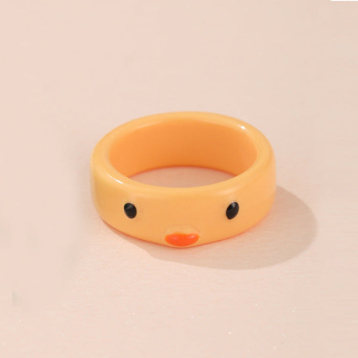 Wholesale colorful cartoon frog plastic Rings JDC-RS-F570 Rings JoyasDeChina 5443301 Wholesale Jewelry JoyasDeChina Joyas De China