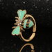 Wholesale colorful copper inlaid zircon bee rings JDC-RS-HX109 Rings JoyasDeChina Wholesale Jewelry JoyasDeChina Joyas De China