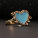 Wholesale colorful copper inlaid zircon heart-shaped adjustable rings JDC-RS-HX118 Rings JoyasDeChina Wholesale Jewelry JoyasDeChina Joyas De China