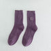 Wholesale colorful cotton socks JDC-SK-GSHYJ002 Sock JoyasDeChina purple one size Wholesale Jewelry JoyasDeChina Joyas De China