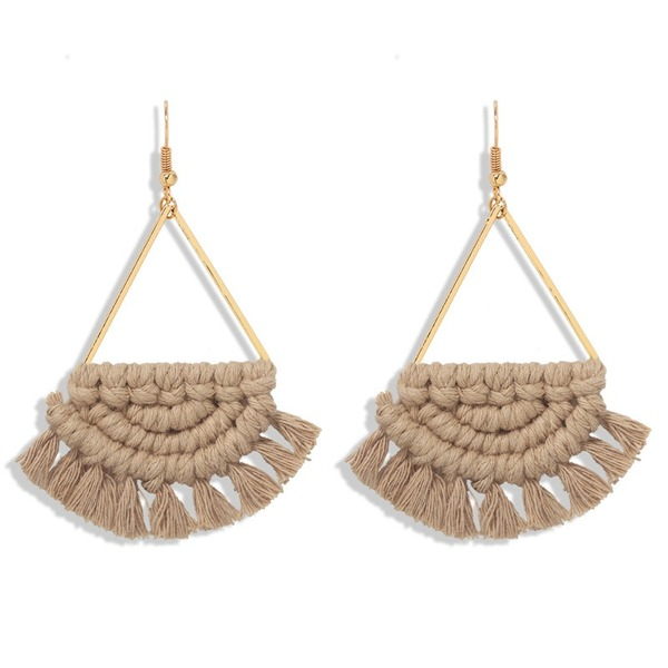 Bulk Jewelry Wholesale colorful cotton thread Tassel Earrings JDC-ES-V23 Wholesale factory from China YIWU China