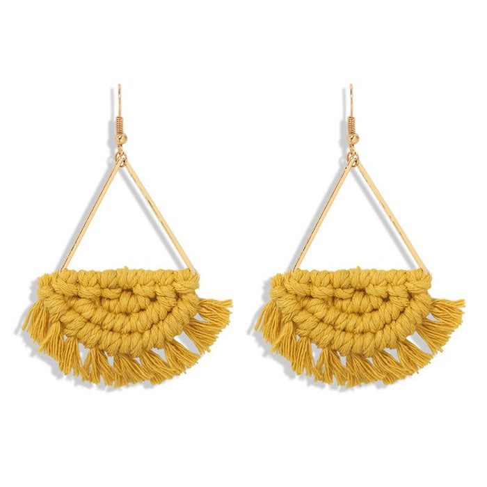 Bulk Jewelry Wholesale colorful cotton thread Tassel Earrings JDC-ES-V23 Wholesale factory from China YIWU China