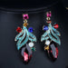 Wholesale colorful crystal earring necklace set JDC-ST-Qianm017 Suit 千漠 Wholesale Jewelry JoyasDeChina Joyas De China