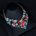 Wholesale colorful crystal earrings necklace set JDC-ST-Qianm010 Suit 千漠 Wholesale Jewelry JoyasDeChina Joyas De China