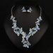 Wholesale colorful crystal necklace earrings set MOQ≥2 JDC-ST-Qianm003 Suit 千漠 Wholesale Jewelry JoyasDeChina Joyas De China