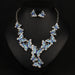 Wholesale colorful crystal necklace earrings set MOQ≥2 JDC-ST-Qianm003 Suit 千漠 BlueMOQ2 Wholesale Jewelry JoyasDeChina Joyas De China