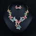 Wholesale colorful crystal necklace earrings set MOQ≥2 JDC-ST-Qianm003 Suit 千漠 multicolorMOQ2 Wholesale Jewelry JoyasDeChina Joyas De China