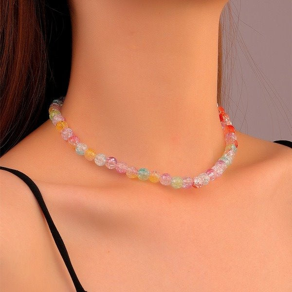 Wholesale colorful crystal pearl necklaces JDC-NE-A100 Necklaces 妙雅 Wholesale Jewelry JoyasDeChina Joyas De China