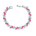 Wholesale colorful crystal willow leaf copper zircon bracelet MOQ≥2 JDC-BT-Kas003 Bracelet 卡诗 Wholesale Jewelry JoyasDeChina Joyas De China