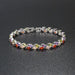 Wholesale colorful crystal willow leaf copper zircon bracelet MOQ≥2 JDC-BT-Kas003 Bracelet 卡诗 Color 17 MOQ2 Wholesale Jewelry JoyasDeChina Joyas De China